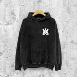 Amiri washed hoodie hollywood spider washed distressed printing