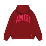 Amiri hoodie red letter bevel letterprinting