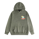 Amiri washed hoodie mirrored distressed printing