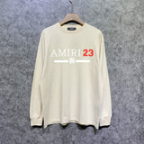 Amiri long sleeve shirts red font printing