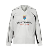Men's long sleeve shirt - gt retro west coast sports jersey style - hip hop patchwork design