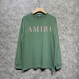 Amiri long sleeve shirts pink letterprinting