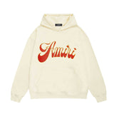 Amiri hoodie flame gold letterprinting