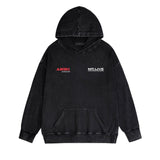 Amiri washed hoodie tv channel washed and distressed printing