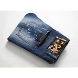DSQ2 Jeans Emblem Embroidered Stretch Jeans
