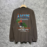 Amiri long sleeve shirts flame island printing