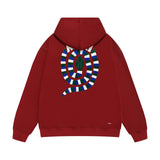 Amiri hoodie patchwork color snake print