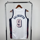 NBA Jerseys 24, Team USA, White 9, Halliburton