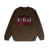 Amiri long sleeve shirts new font cobra printing
