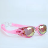 Swimming Goggles high definition waterproof and anti-fog swimming glasses large frame electroplating mirror with earplugs swimming goggles