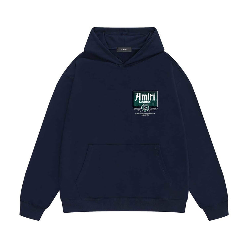 Amiri hoodie flower diamond nameplate printing