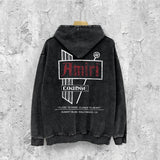 Amiri washed hoodie letter sign distressed printing