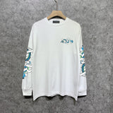 Amiri long sleeve shirts overlapping letter dragon printing