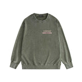 Amiri washed sweatshirt crayon horizontal strip printing washed old