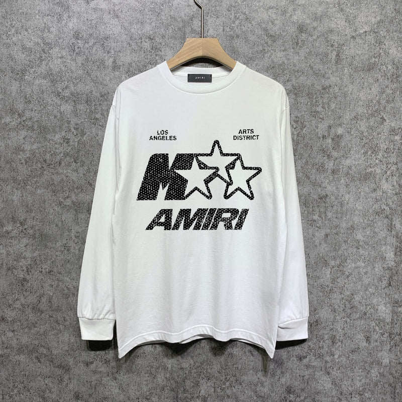 Amiri long sleeve shirts spotted five-pointed star printing