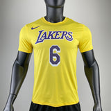 NBA Jerseys Lakers, yellow size 6, quick-drying short sleeves