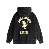 Amiri washed hoodie dice man printing distressed printing