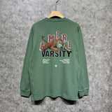 Amiri long sleeve shirts letter tiger printing