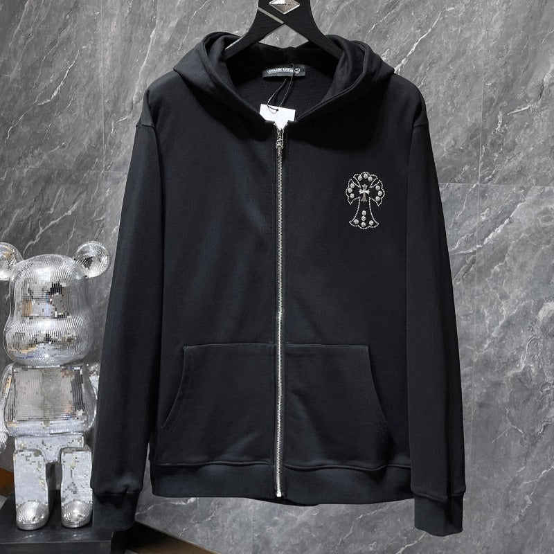 Chh Chrome Hearts Hoodie Casual Hooded Sweater Zip Jacket
