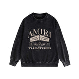 Amiri washed hoodie billboard printing washed and distressed