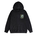 Amiri washed hoodie black panther washed distressed printing