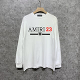 Amiri long sleeve shirts red font printing
