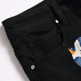 Mens Fashion Jeans Birdprint embroidery 5707#