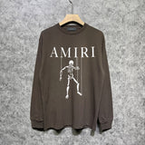 Amiri long sleeve shirts skull puppet printing