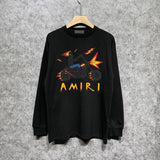 Amiri long sleeve shirts motorcycle skull printing