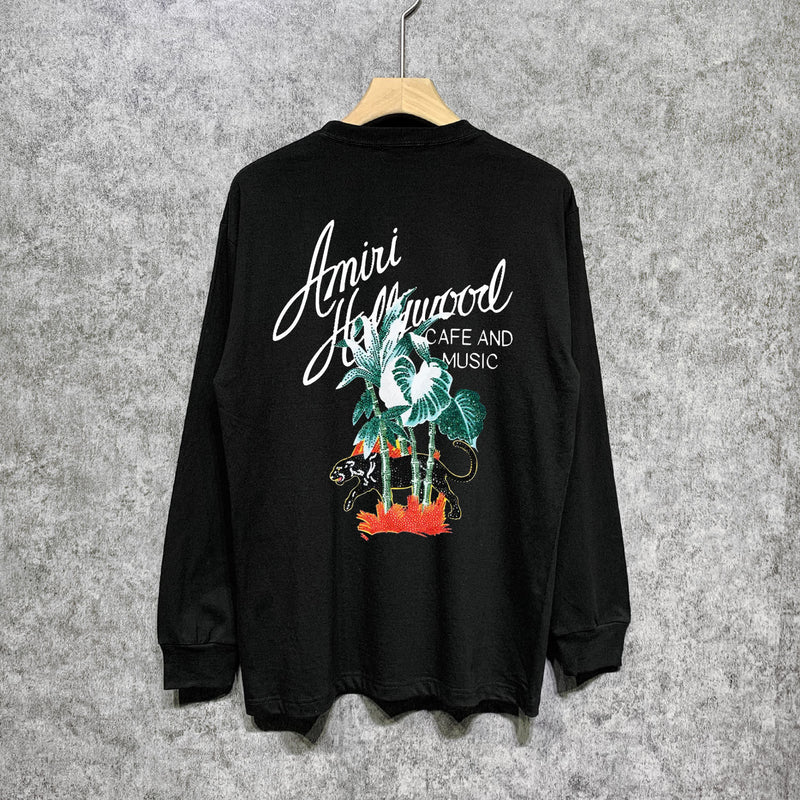 Amiri long sleeve shirts banana panther printing