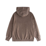 Amiri washed hoodie with snake letter distressed printing