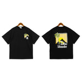 Rhude T Shirt Sunset Coconut Racing Printed Short Sleeve T-Shirt