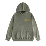 Amiri washed hoodie yellow letter pegasus distressed print