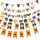 Halloween flag hanging ornaments Non-woven Fabric Letter Halloween Banner – Party & Bar Decoration