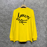 Amiri long sleeve shirts california hollywood letterprinting