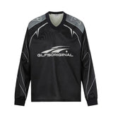 Men's long sleeve shirt - gt retro west coast patchwork athletic jersey style - hip hop design