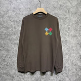 Amiri long sleeve shirts color block simple label set printing