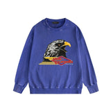 Amiri washed sweatshirt eagle printing washed and distressed