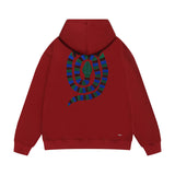 Amiri hoodie patchwork color snake print