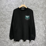 Amiri long sleeve shirts flower diamond nameplate printing