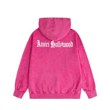 Amiri washed hoodie sanskrit printing distressed printing