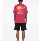 Palm Angels T Shirts Letter Painted Coconut Tree Print Short Sleeve T-Shirt