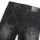Mens Fashion Jeans Chain embroidery S8261#