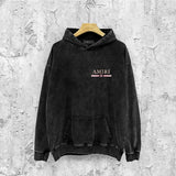 Amiri washed hoodie crayon horizontal stripes washed distressed printing