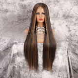 Women's Wigs Middle Part Straight Lace Front Wig