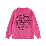 Amiri washed sweatshirt sketch country print washed old