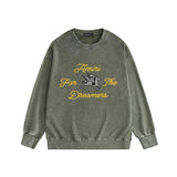 Amiri washed sweatshirt pegasus printing washed and distressed