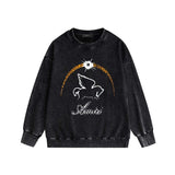 Amiri washed sweatshirt night sky pegasus printing washed and distressed