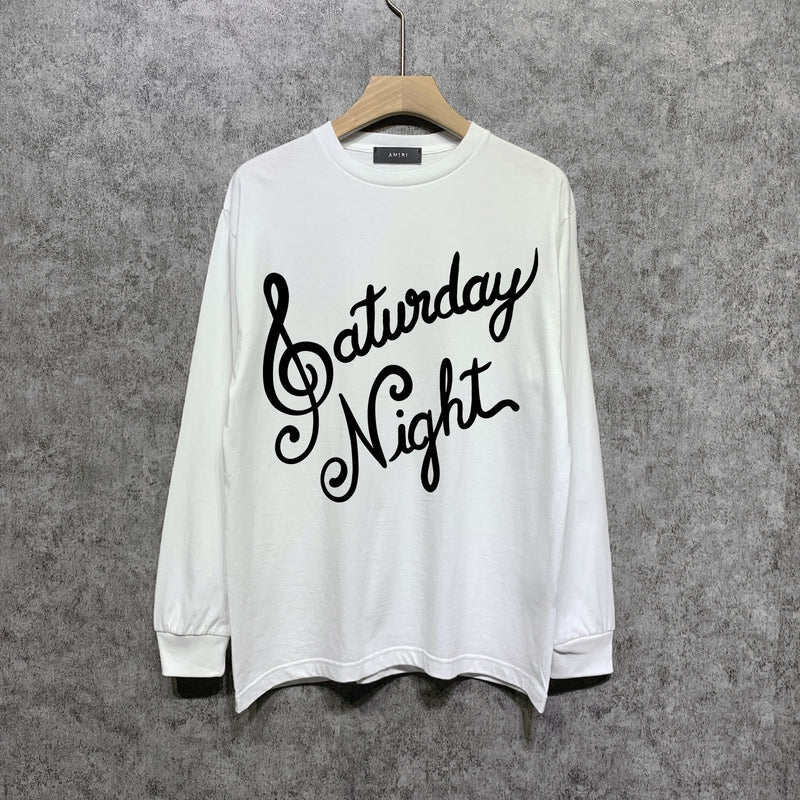 Amiri long sleeve shirts oblique art word printing
