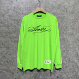 Amiri long sleeve shirts needlework letterprinting